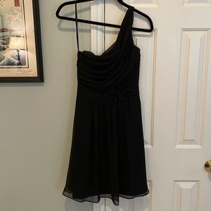 Jim Hjelm Black one shoulder cocktail dress